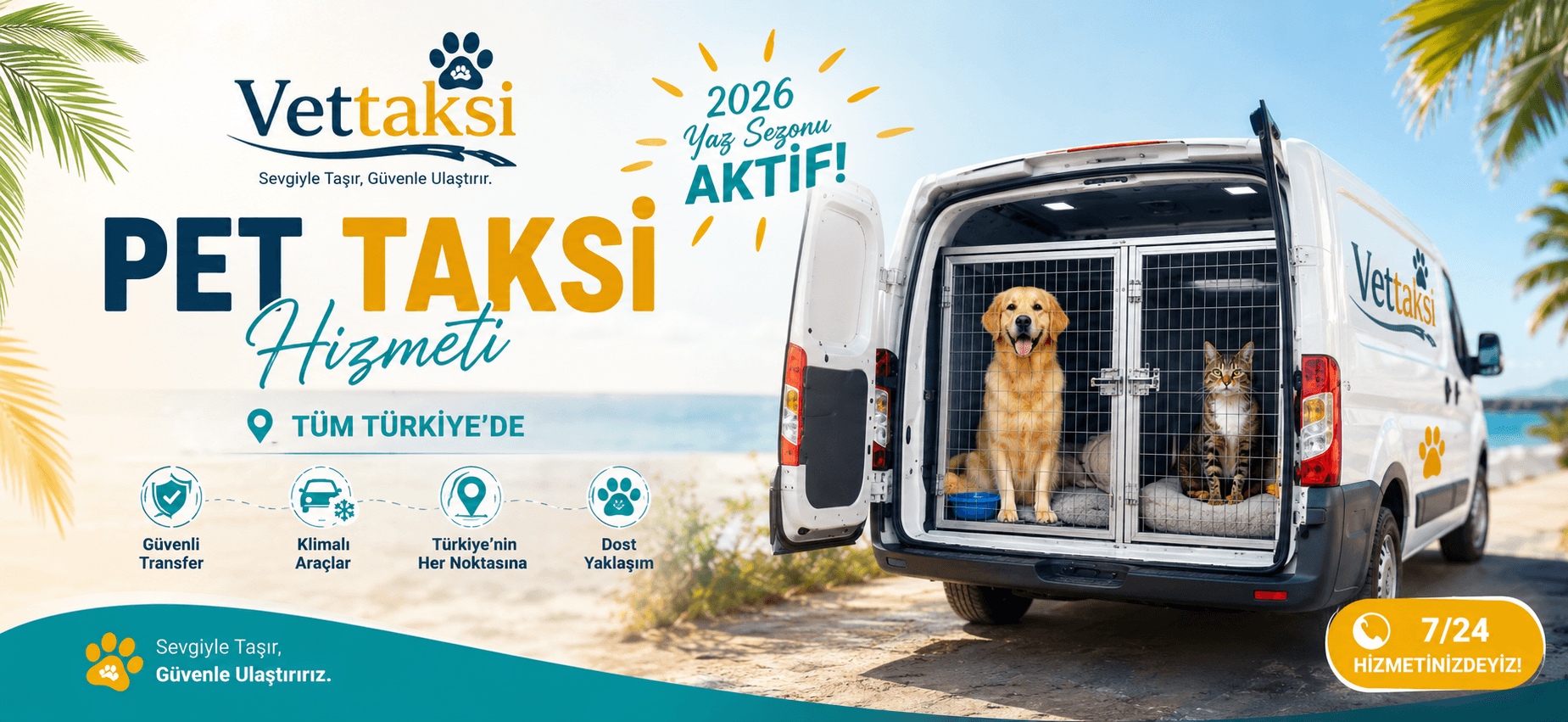 İstanbul içi ve şehirler arası güvenli pet taksi hizmeti - Vettaksi