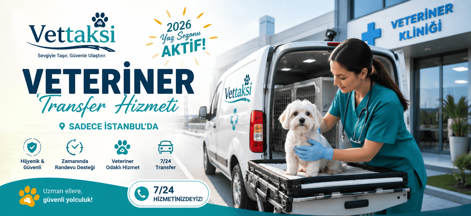 Profesyonel veteriner transfer hizmeti ve pet taksi
